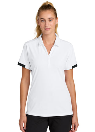Sport-Tek® Women's Club Colorblock Polo LST444 - White/ Black | Sport-Tek