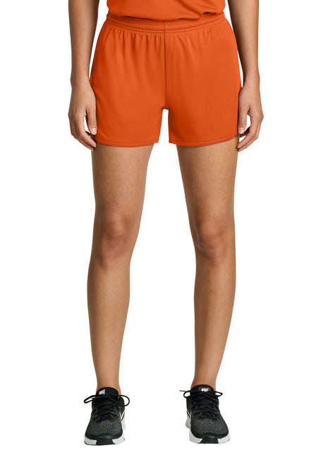 Sport-Tek® Women's Club 3" Track Short LST447 - Deep Orange | Sport-Tek