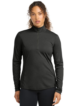 Sport-Tek ® Women's Endeavor 1/2-Zip Pullover. LST469 - Black Heather | Sport-Tek
