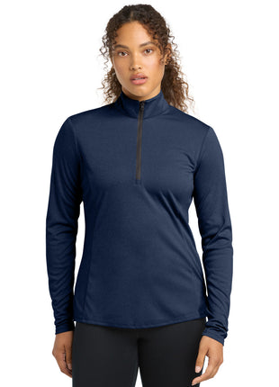 Sport-Tek ® Women's Endeavor 1/2-Zip Pullover. LST469 - Dark Royal Heather | Sport-Tek