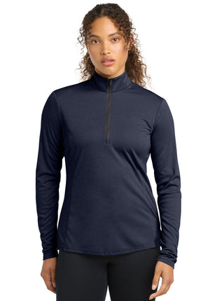 Sport-Tek ® Women's Endeavor 1/2-Zip Pullover. LST469 - Deep Navy Heather | Sport-Tek