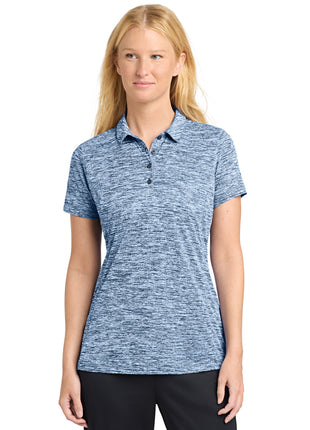 Sport-Tek ® Women's PosiCharge ® Electric Heather Polo. LST590 - True Navy Electric | Sport-Tek