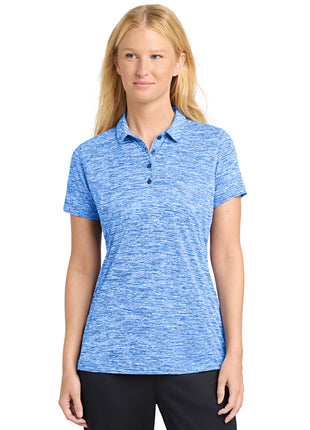 Sport-Tek ® Women's PosiCharge ® Electric Heather Polo. LST590 - True Royal Electric | Sport-Tek