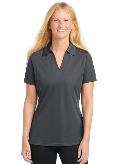 Sport-Tek® Women's PosiCharge® Active Textured Polo. LST690 - Iron Grey | Sport-Tek