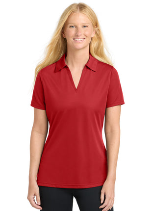 Sport-Tek® Women's PosiCharge® Active Textured Polo. LST690 - True Red | Sport-Tek