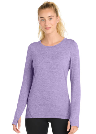 Sport-Tek ® Women's Exchange 1.5 Long Sleeve Crew. LST710 - Hyacinth Heather | Sport-Tek