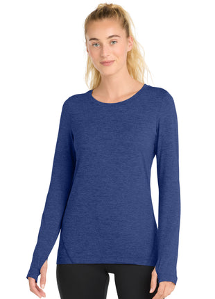 Sport-Tek ® Women's Exchange 1.5 Long Sleeve Crew. LST710 - True Royal Heather | Sport-Tek