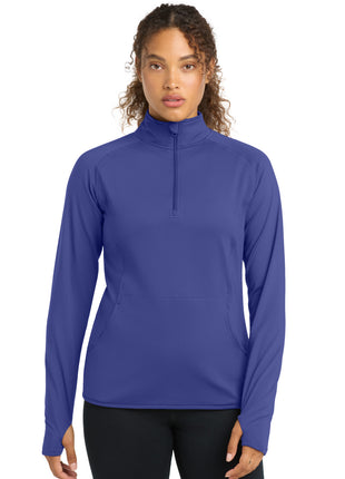 Sport-Tek® Women's Sport-Wick® Stretch 1/4-Zip Pullover. LST850 - Iris Purple | Sport-Tek