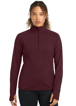 Sport-Tek® Women's Sport-Wick® Stretch 1/4-Zip Pullover. LST850 - Maroon | Sport-Tek