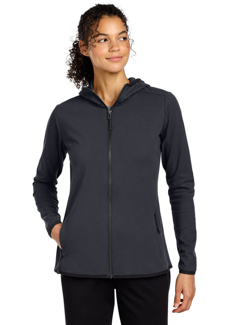 Sport-Tek® Women's Circuit Hooded Full-Zip LST870 - Graphite | Sport-Tek