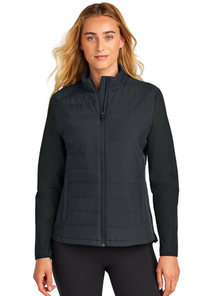Sport-Tek® Women's Teknical Hybrid Jacket LST940 - Black | Sport-Tek