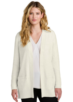 Port Authority® Women's Easy Care Open-Front Cardigan Sweater LSW2890 - Oatmeal Heather | Port Authority