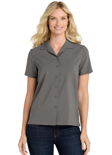 Port Authority® Women's Short Sleeve Performance Staff Shirt LW400 - Graphite | Port Authority
