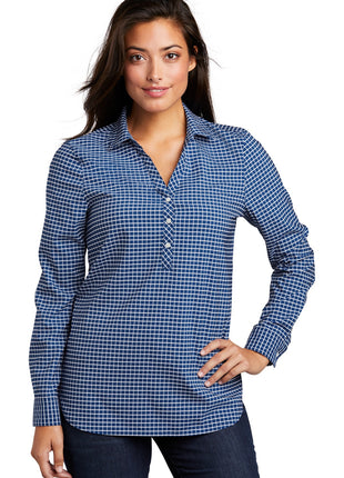 Port Authority ® Ladies City Stretch Tunic LW680 - True Blue/ White | Port Authority