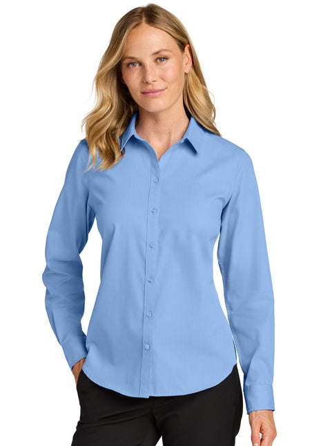 Port Authority® Women's Long Sleeve Nailhead Easy Care Shirt LW816 - Swiss Blue | Port Authority