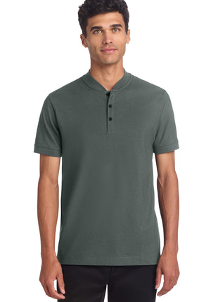 Mercer+Mettle® Stretch Pique Henley MM1008 - Anchor Grey | Mercer+Mettle