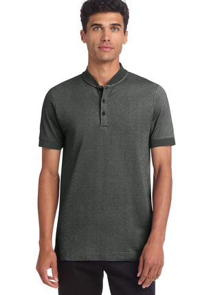 Mercer+Mettle® Stretch Pique Henley MM1008 - Anchor Grey Heather | Mercer+Mettle
