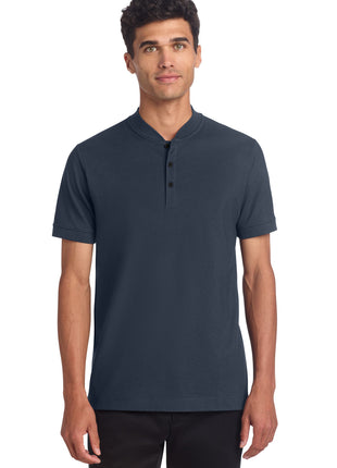 Mercer+Mettle® Stretch Pique Henley MM1008 - Night Navy | Mercer+Mettle