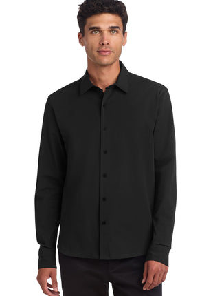 Mercer+Mettle® Long Sleeve Stretch Woven Shirt MM2000 - Deep Black | Mercer+Mettle