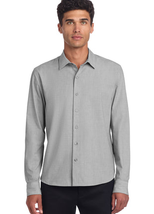 Mercer+Mettle® Long Sleeve Stretch Woven Shirt MM2000 - Gusty Grey End On End | Mercer+Mettle