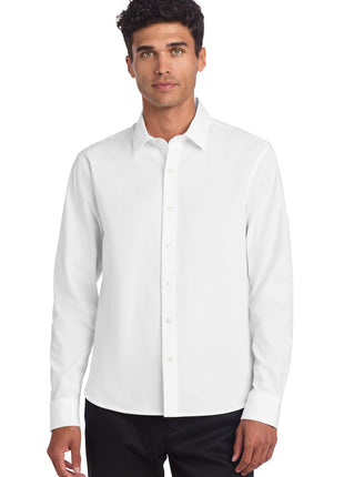 Mercer+Mettle® Long Sleeve Stretch Woven Shirt MM2000 - White | Mercer+Mettle