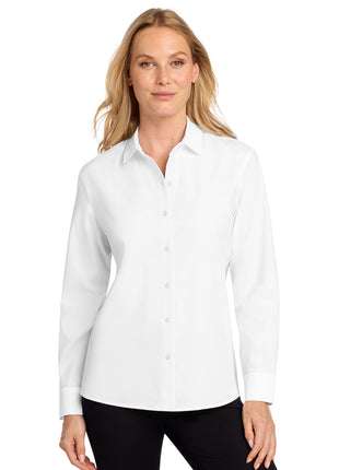 Mercer+Mettle® Women's Long Sleeve Stretch Woven Shirt MM2001 - White | Mercer+Mettle