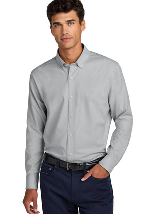 Mercer+Mettle® Long Sleeve Modern Oxford Shirt MM2002 - Gusty Grey | Mercer+Mettle