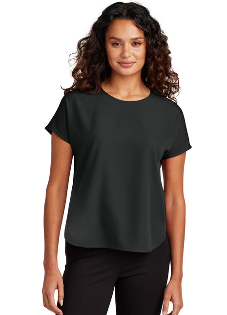 Mercer+Mettle® Women's Stretch Crepe Crew MM2015 - Deep Black | Mercer+Mettle