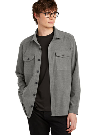 Mercer+Mettle® Long Sleeve Twill Overshirt MM2020 - Light Anchor Grey Heather | Mercer+Mettle