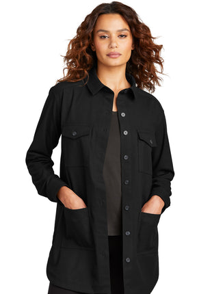 Mercer+Mettle® Women's Long Sleeve Twill Overshirt MM2021 - Deep Black | Mercer+Mettle