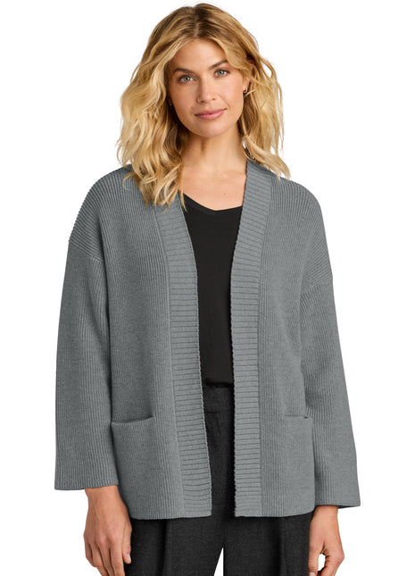 Mercer+Mettle® Women's Open Cardi MM3021 - Gusty Grey Heather | Mercer+Mettle