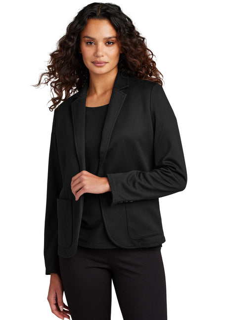 Mercer+Mettle® Women's Relaxed Knit Blazer MM3031 - Deep Black | Mercer+Mettle