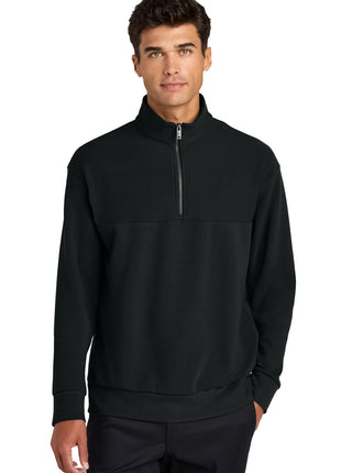Mercer+Mettle® Linear Texture 1/4-Zip MM3040 - Deep Black | Mercer+Mettle