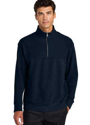 Mercer+Mettle® Linear Texture 1/4-Zip MM3040 - Night Navy | Mercer+Mettle