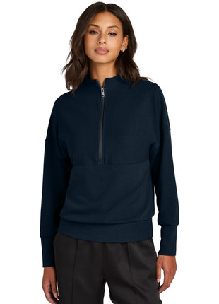 Mercer+Mettle® Women's Linear Texture 1/4-Zip MM3041 - Night Navy | Mercer+Mettle