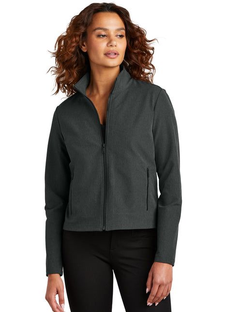 Mercer+Mettle® Women's Stretch Soft Shell Jacket MM7103 - Anchor Grey Heather | Mercer+Mettle
