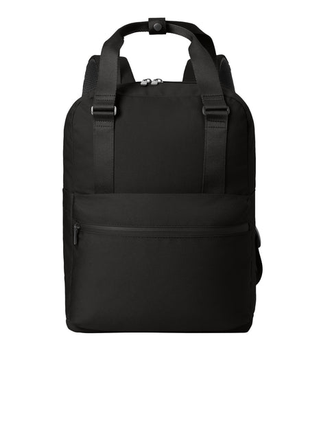 Mercer+Mettle® Claremont Handled Backpack MMB211 - Deep Black | Mercer+Mettle