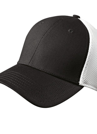 New Era® - Stretch Mesh Cap.  NE1020 - Black/ White | New Era