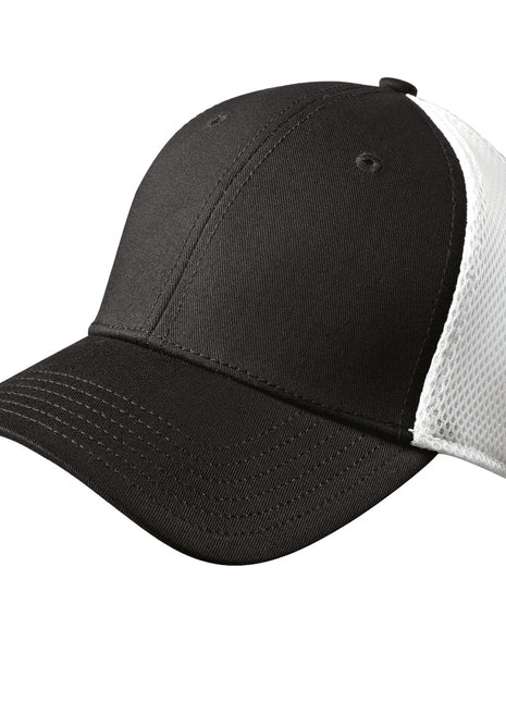 New Era® - Stretch Mesh Cap.  NE1020 - Black/ White | New Era