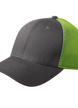 New Era® - Stretch Mesh Cap.  NE1020 - Graphite/ Cyber Green | New Era