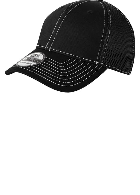 New Era® - Stretch Mesh Contrast Stitch Cap. NE1120 - Black/ White | New Era