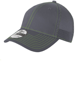 New Era® - Stretch Mesh Contrast Stitch Cap. NE1120 - Graphite/ Cyber Green | New Era