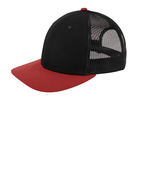 New Era ®  Snapback Low Profile Trucker Cap   NE207 - Black/ Scarlet | New Era