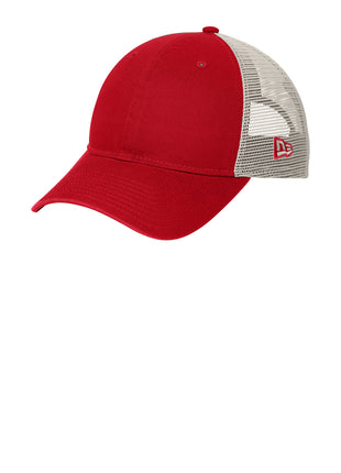 New Era® 9TWENTY® Unstructured Mesh Snapback Cap NE215 - Scarlet/ Stone | New Era