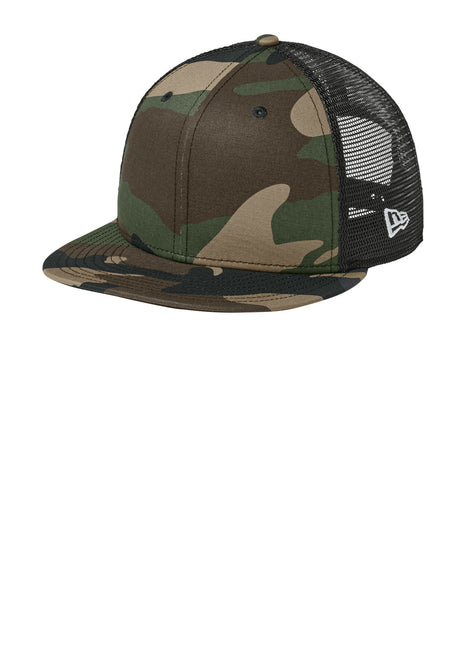 New Era® Standard Fit Snapback Trucker Cap NE4030 - Flag Camo/ Black | New Era