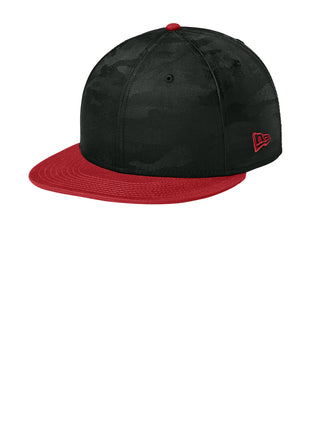 New Era ® Camo Flat Bill Snapback Cap NE407 - Flag Scarlet/ Black Camo | New Era