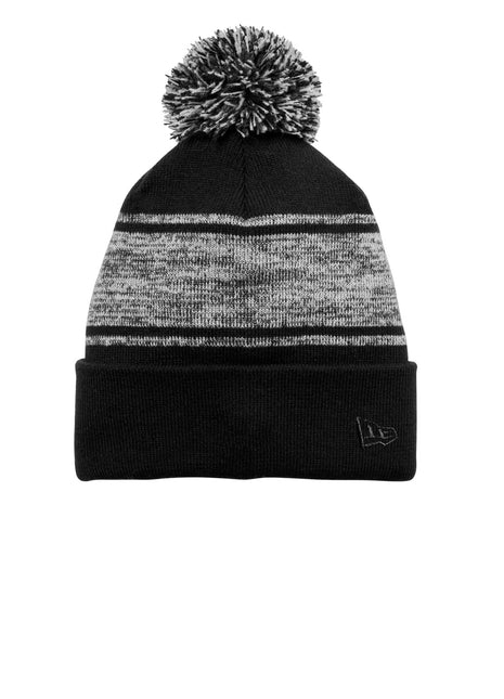 New Era® Knit Chilled Pom Beanie NE909 - Black/ Graphite | New Era