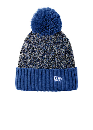 New Era® Marled Knit Pom Beanie NE910 - Royal/ Black/ White | New Era