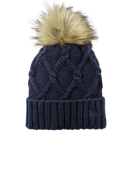 New Era® Faux Fur Pom Beanie NE911 - Deep Navy | New Era