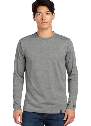 New Era ® Heritage Blend Long Sleeve Crew Tee. NEA102 - Shadow Grey Heather | New Era
